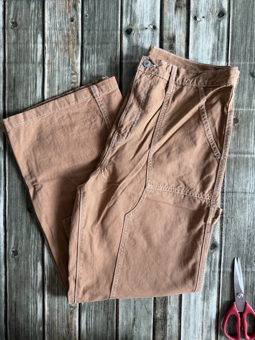 Arizona Jean Company Junior’s Wide Leg Jeans in Light Brown